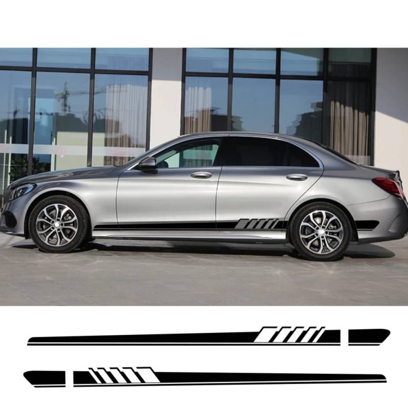 Autoaufkleber Auto Seitenstreifen DIY Aufkleber, Für B=ENZ W205 W204 W203 C Klasse C180 C200 C300 C63 Coupé C43 Autozubehör von XACCBBA