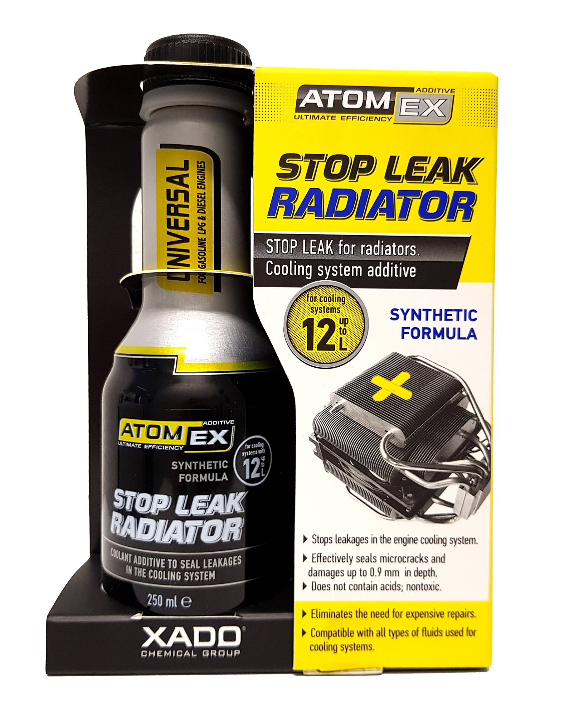 XADO ATOMEX Kühl-System Dichtmittel Additiv zur Beseitigung der Leck-Stellen am Autokühler Kühlerdichtmittel von XADO