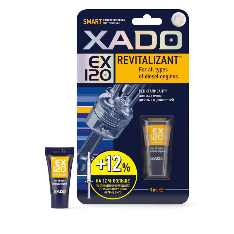XADO EX120 Diesel Revitalisant: 9ml für Höchstleistung, zuverlässigen Schutz | Motor-Reparatur, Kraftstoffeffizienz & Beschleunigung | Verbesserter Öldruck, minimierte Geräusche von XADO