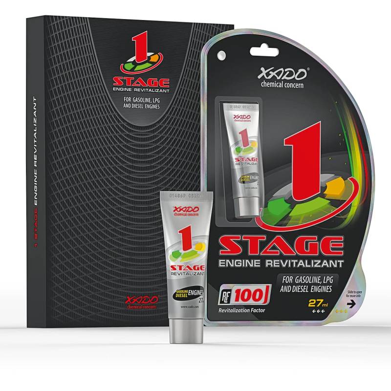 XADO Motor-Öl-Additiv 1 Stage mit Revitalizant® für Benzin- und Dieselmotoren - Motoröl-Zusatz zur Wiederherstellungs-Reparatur und Verschleiß-Schutz von XADO