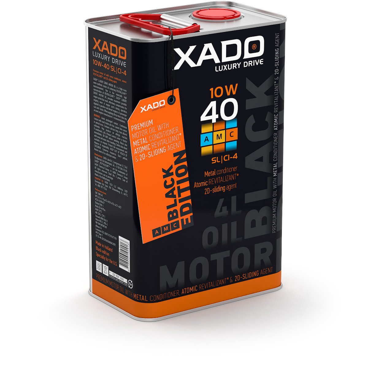 XADO Motoröl 10W-40 SL/CI-4 synthetisch mit Revitalizant für Motorschutz der Extraklasse LX Black Edition - 4 Liter von XADO