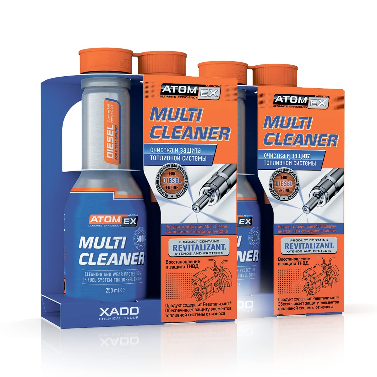 XADO 2er Set für Kraftstoffreinigung/Injektoren Reiniger - 2X Multi Cleaner Diesel Kraftstoffsystem von XADO