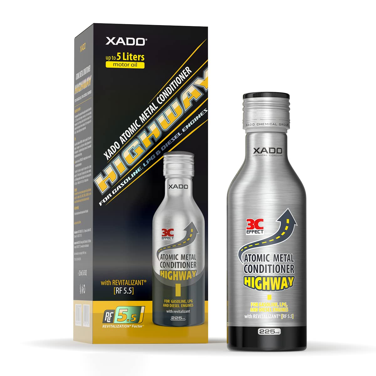 XADO Motor-Öl-Additiv Atomarer Metallconditioner Highway mit Revitalizant® für Motor- Verschleiss-Schutz und Reparatur von XADO