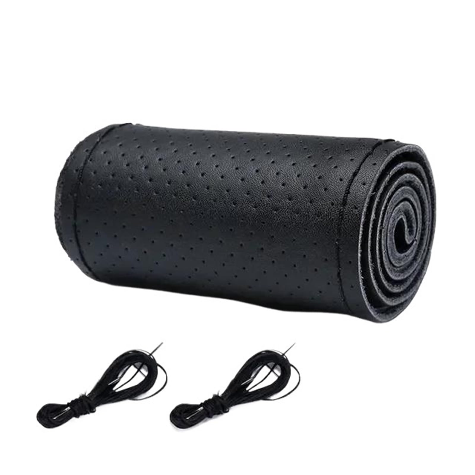 Auto Lenkrad Abdeckung Für 37-38cm Auto Zubehör Lenkrad Schützen LenkradhüLlen(with Hole Black) von XARNUH