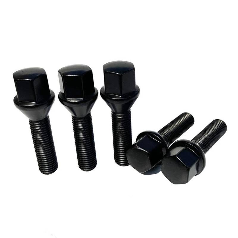Distanzscheibe Räder 10 Stück Schwarzer Kegelsitz M14 X 1,25 42 Mm Auto-Radabstandshalter, Radbolzen, Adapter, Unterlegscheiben von XARNUH