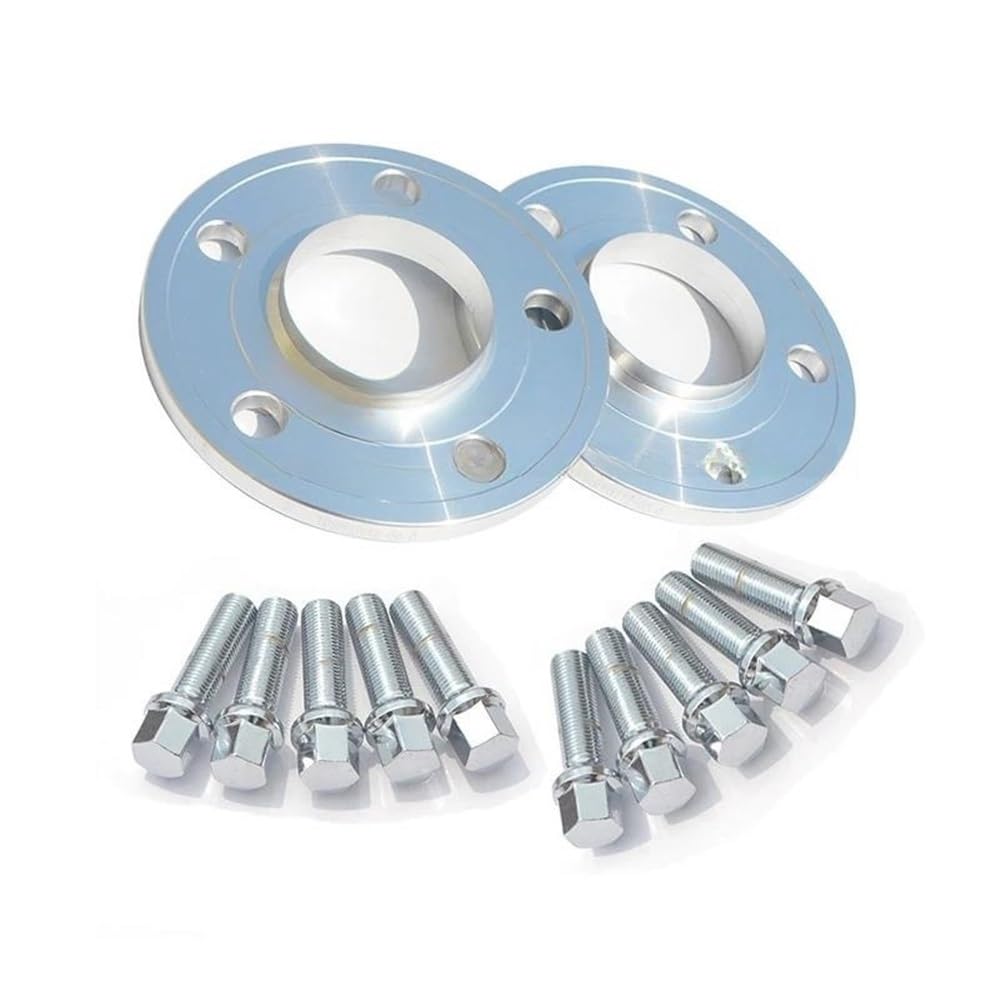 Distanzscheibe Räder 2pcs 10MM Aluminium Auto Radabstandshalter 5x112-66.6 14 12x1.5 Verlängerte Radbolzen Reifen-Nabe-Adapter(With 12x1.5 bolts) von XARNUH