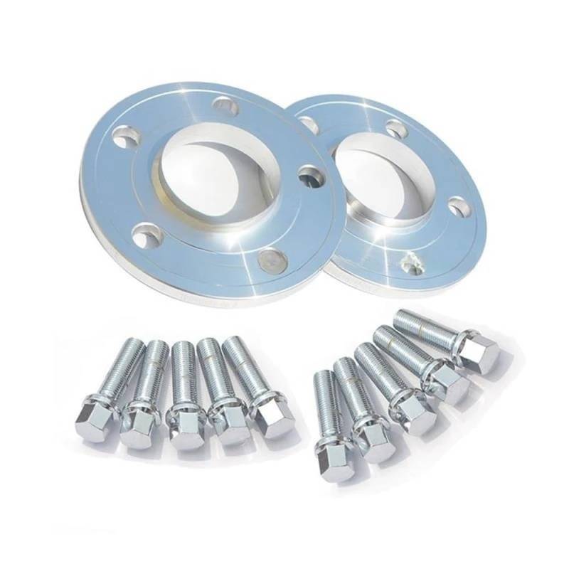 Distanzscheibe Räder 2pcs 10MM Aluminium Auto Radabstandshalter 5x112-66.6 14 12x1.5 Verlängerte Radbolzen Reifen-Nabe-Adapter(With 12x1.5 bolts) von XARNUH