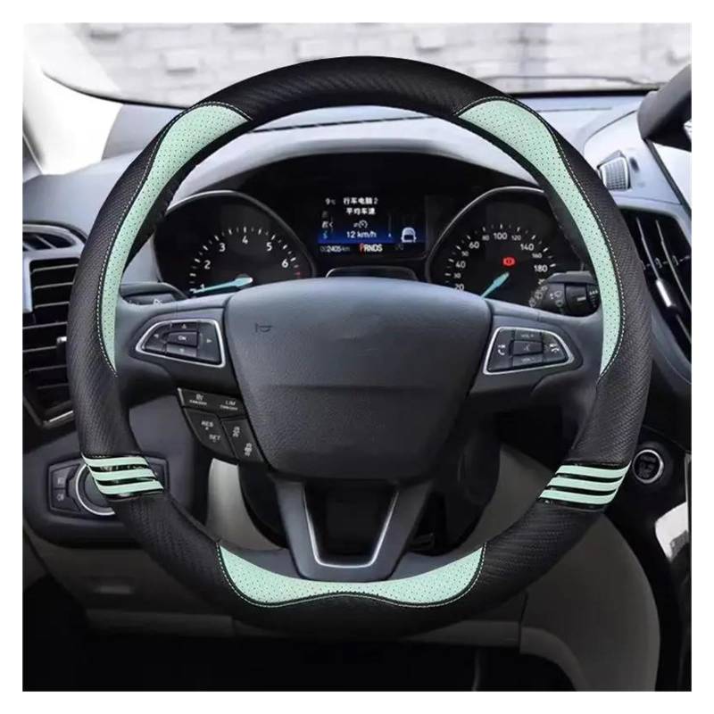 Für Focus 3 2015-2018 Für Escape Für C-MAX Für Ecosport 2018-2019 Autolenkradabdeckung LenkradhüLlen(Green) von XARNUH