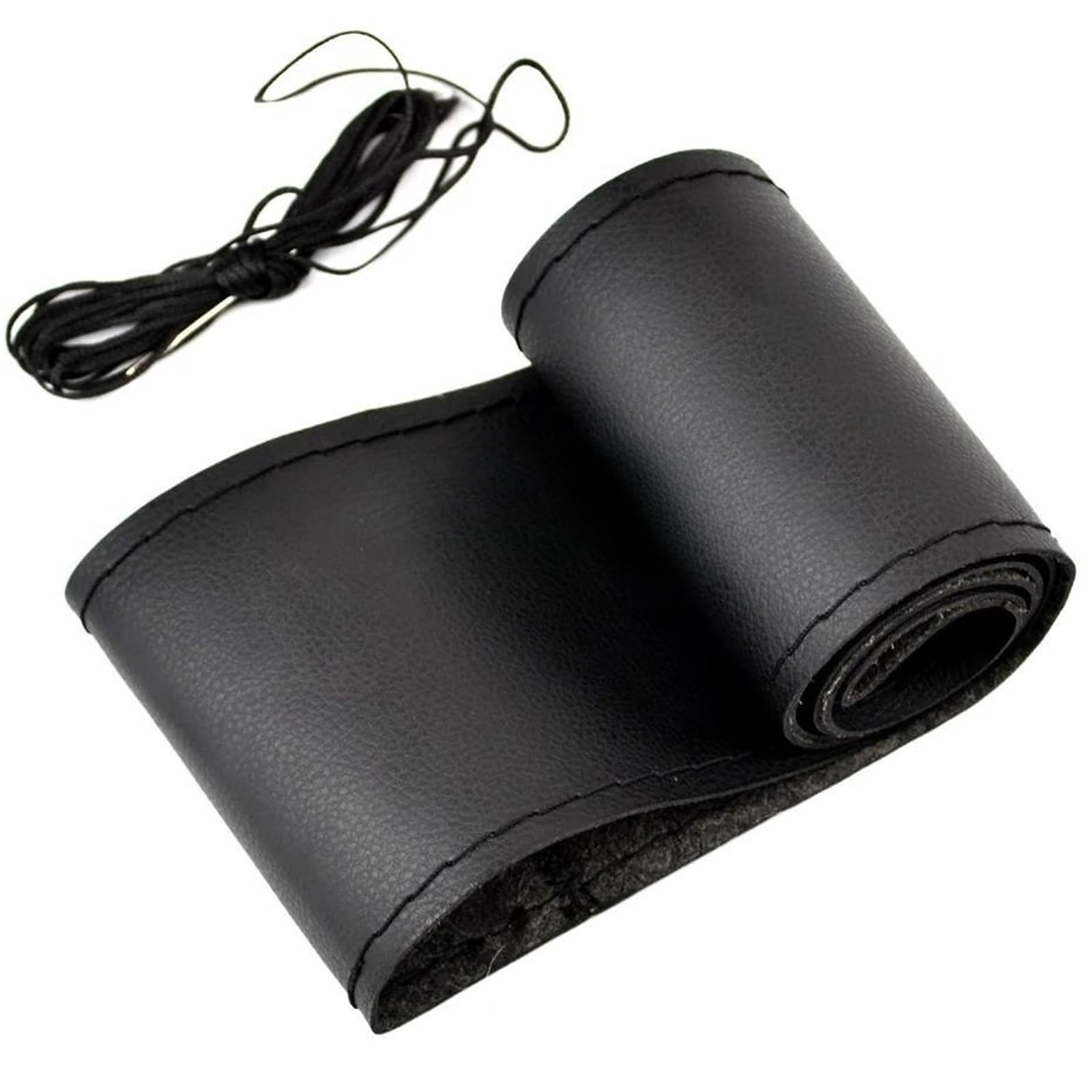 Für Qashqai Auto Lenkrad Abdeckung 37-38cm 15 "Auto Zubehör LenkradhüLlen(Black Thread) von XARNUH