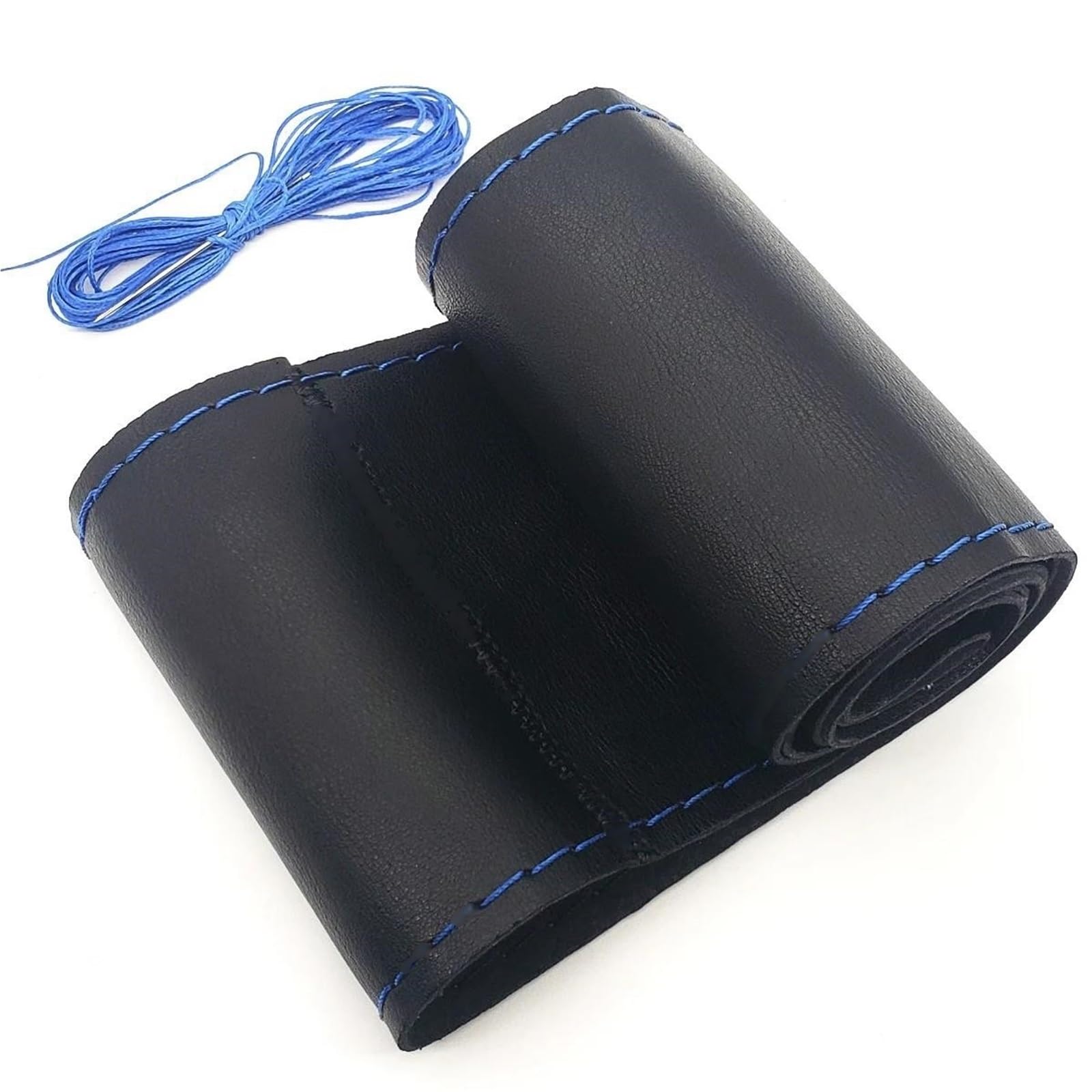 Für Qashqai Auto Lenkrad Abdeckung 37-38cm 15 "Auto Zubehör LenkradhüLlen(Blue Thread) von XARNUH