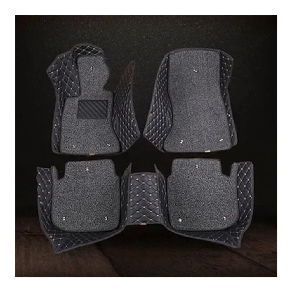 Nach Maß Auto FußMatten Für 7er-Serie Für G11 2015 2016-2022 Zwei Lagen Customized Style Auto Fußmatten Interieur Zubehör(Gray) von XARNUH
