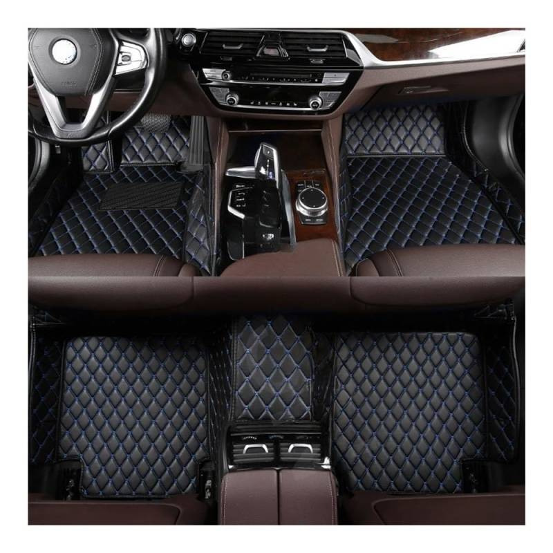 Nach Maß Auto FußMatten Für CLK Für C209 2004-2008 Auto-Fußmatten Innenausstattung Teppich-Automatten-Set Bodenbeläge(Black Blue) von XARNUH