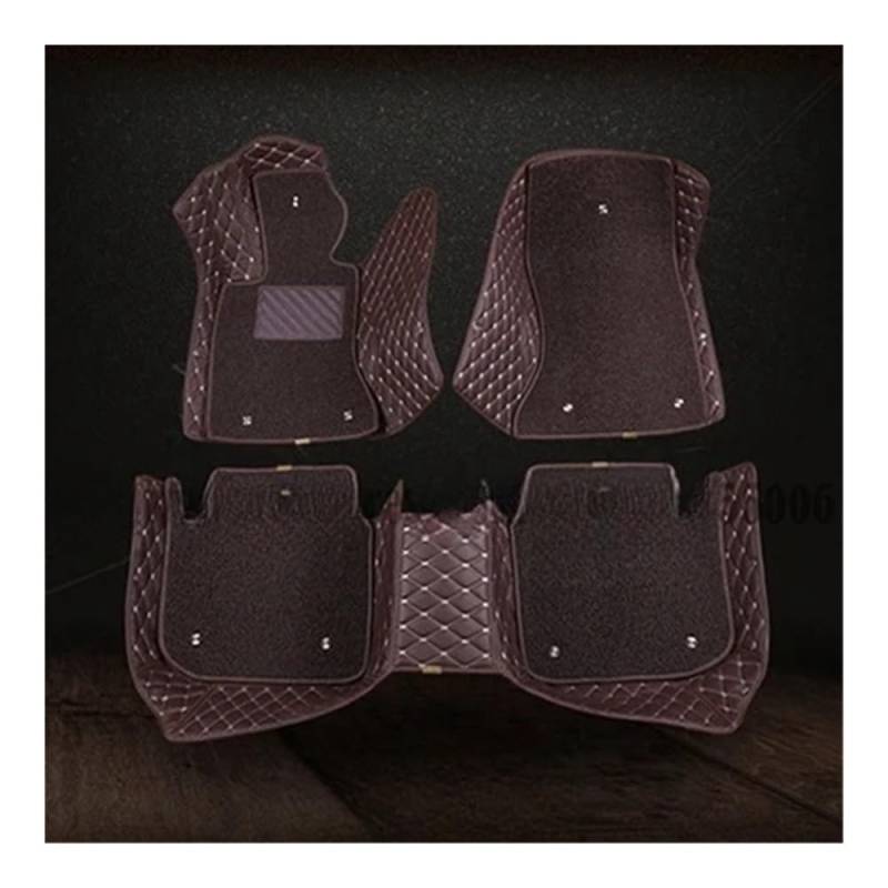 Nach Maß Auto FußMatten Für CLS 4 Seat 2010-2017 Zwei Lagen Customized Style 3D Auto Fußmatten Innenraum Zubehör Allwetter-Autofußmatten(Coffee) von XARNUH