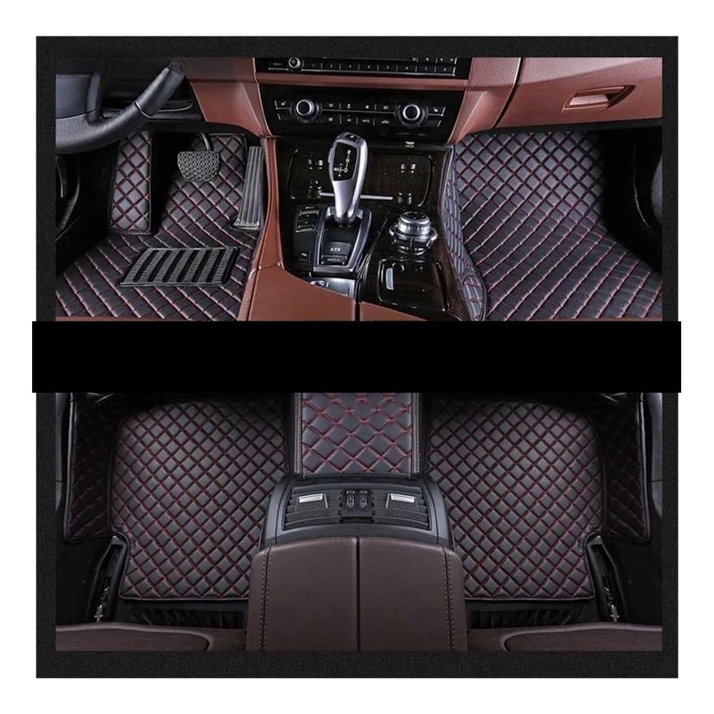Nach Maß Auto FußMatten Für CX-7 2006 2007 2008 2009 2010 2011 2012 2013 2014 2015 2016 Custom Car Fußmatten Auto Teppiche Fuß Coche Zubehör(Black Red) von XARNUH