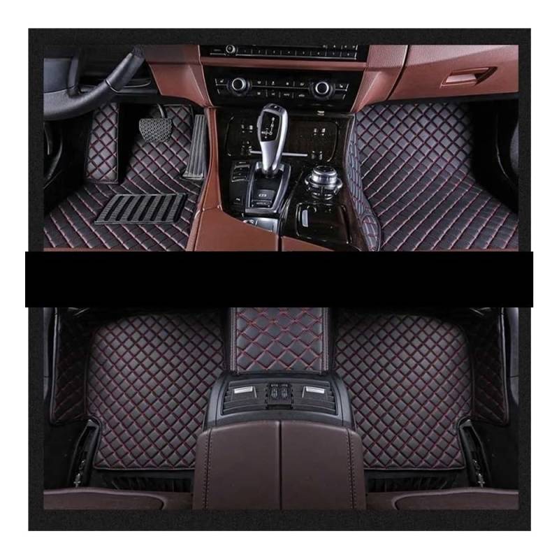 Nach Maß Auto FußMatten Für CX-7 2006 2007 2008 2009 2010 2011 2012 2013 2014 2015 2016 Custom Car Fußmatten Auto Teppiche Fuß Coche Zubehör(Black Red) von XARNUH