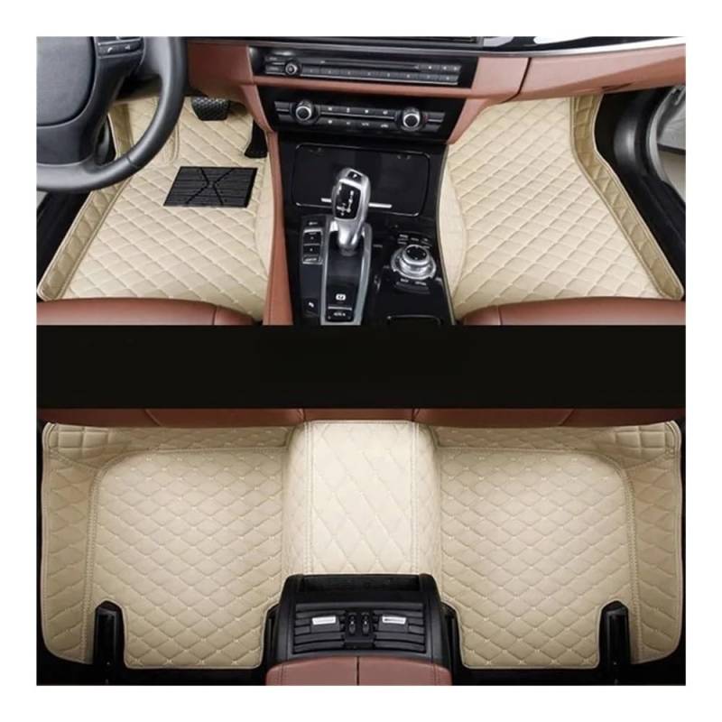 Nach Maß Auto FußMatten Für CX5 2017-2024 Benutzerdefinierte Auto-Fußmatten Auto Teppiche Fuß Coche Allwetter-Automatten Zubehör(Beige) von XARNUH