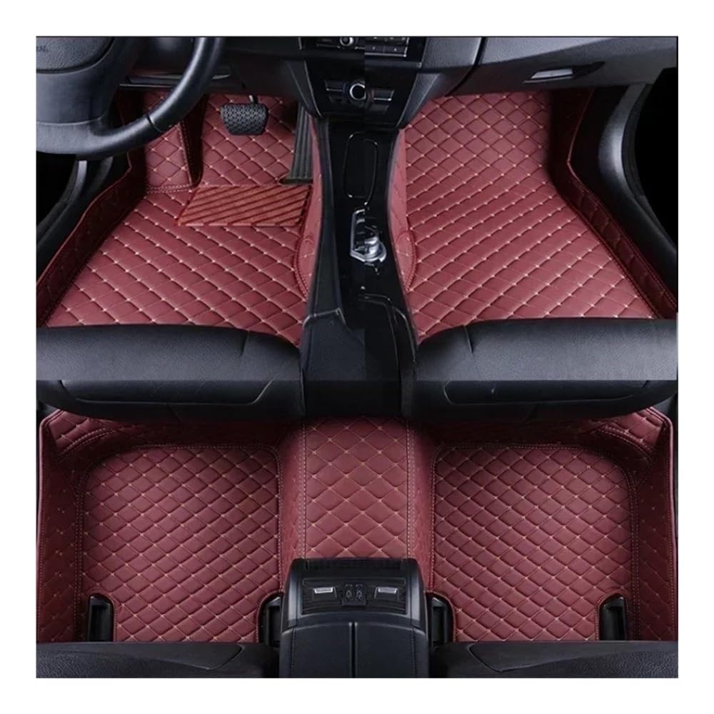 Nach Maß Auto FußMatten Für Cayenne 2006 2007 2008 2009 2010 Auto-Fußmatten Innenausstattung Allwetter-Automatten Auto-Matten-Set(Wine Red) von XARNUH