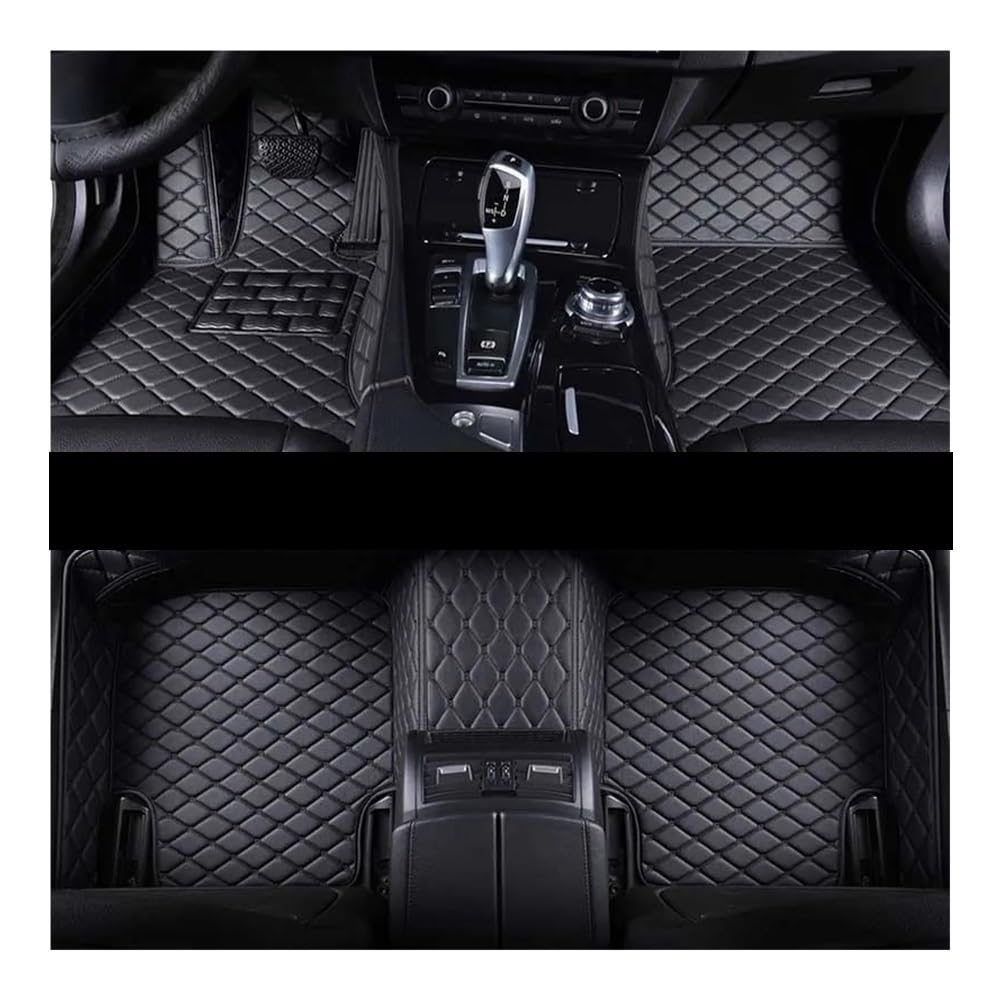 Nach Maß Auto FußMatten Für DS3 Custom Auto Fußmatten Auto Teppiche Fuß Coche Zubehör Alle Wetter Autos Matten Auto Matten Set(All Black) von XARNUH