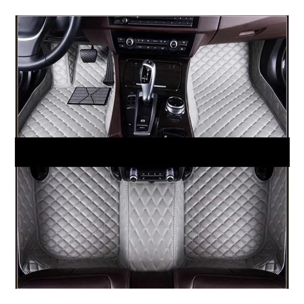 Nach Maß Auto FußMatten Für DS3 Custom Auto Fußmatten Auto Teppiche Fuß Coche Zubehör Alle Wetter Autos Matten Auto Matten Set(Grey) von XARNUH