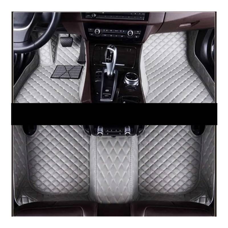 Nach Maß Auto FußMatten Für DS3 Custom Auto Fußmatten Auto Teppiche Fuß Coche Zubehör Alle Wetter Autos Matten Auto Matten Set(Grey) von XARNUH