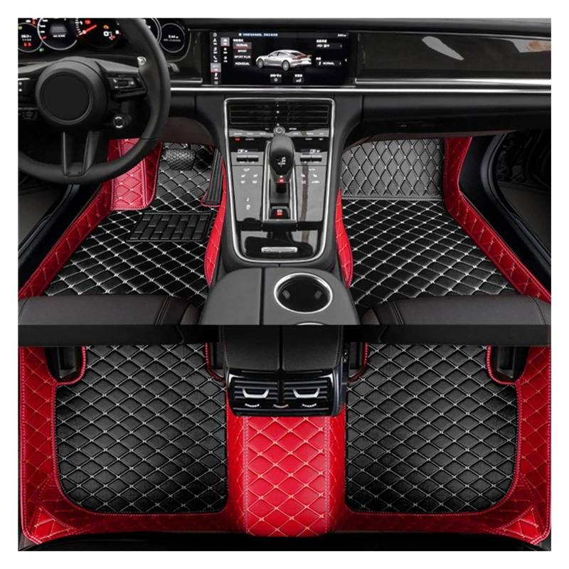 Nach Maß Auto FußMatten Für Explorer 7 Sitz 2021 2022 Custom Auto Bodenmatte Innenausstattung Allwetter Auto Matten Auto Matten Set(Red Black) von XARNUH