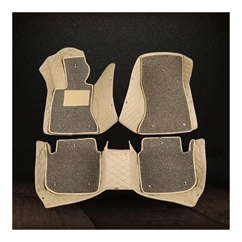 Nach Maß Auto FußMatten Für GLB 5 Seat 2020-2023 Zweilagige 3D-Autofußmatten Im Individuellen Stil Innenausstattung Automatten-Set(Beige Grey) von XARNUH