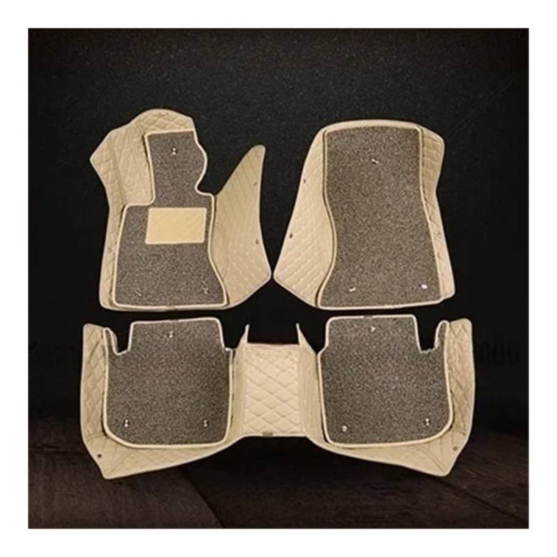 Nach Maß Auto FußMatten Für GLB 5 Seat 2020-2023 Zweilagige 3D-Autofußmatten Im Individuellen Stil Innenausstattung Automatten-Set(Beige Grey) von XARNUH