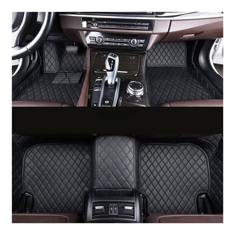 Nach Maß Auto FußMatten Für Karoq Custom Auto Fußmatten Auto Teppiche Fuß Coche Alle Wetter Autos Matten Auto Matten Set Zubehör(Black) von XARNUH
