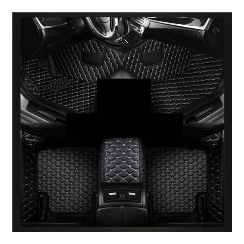 Nach Maß Auto FußMatten Für Kodiaq 7 Sitz 2016 2017 2018 2019 2020 2021 2022 Jahr Custom Car Fußmatten Autozubehör Interieur Auto Matten Set(Black Beige) von XARNUH