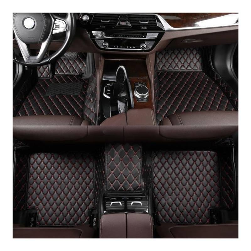 Nach Maß Auto FußMatten Für Model Y 2021-2023 Custom Auto Bodenmatte Innenausstattung Teppich Allwetter Auto Matten Bodenbeläge(Black Red) von XARNUH