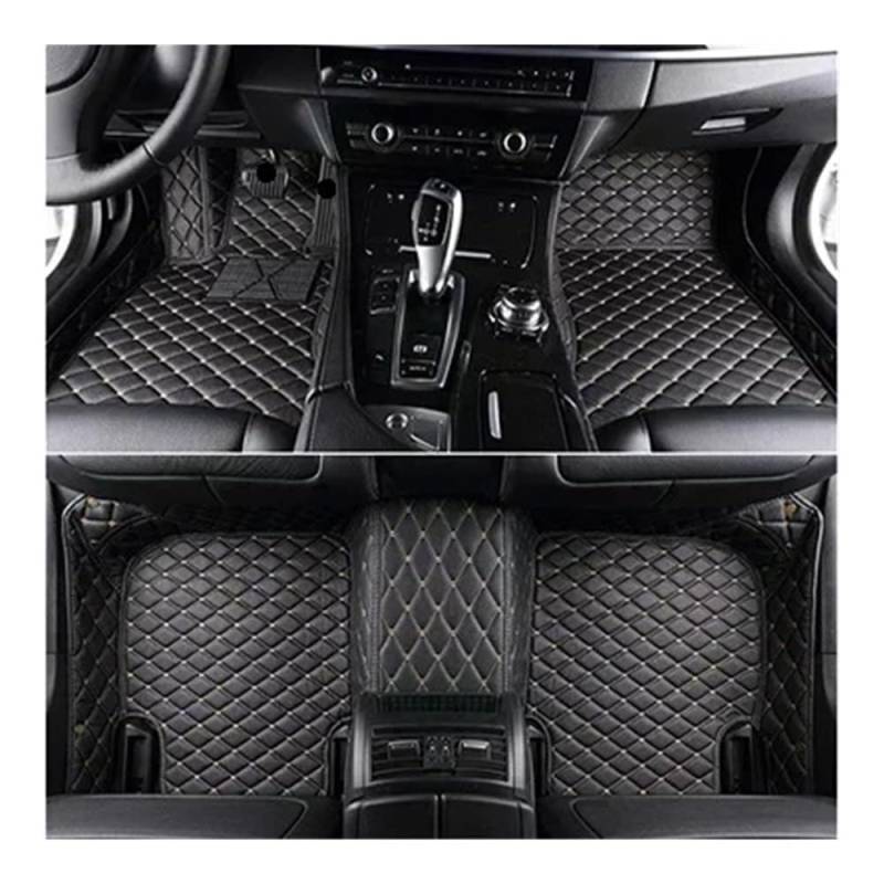 Nach Maß Auto FußMatten Für Modell Y 2021-2023 Benutzerdefinierte -Volldeckungs-Auto-FußmattenInnenzubehör Teppich-Auto-Matten-Set(Black beige) von XARNUH