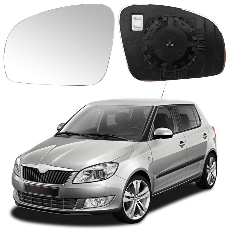 Auto Außen Spiegelglas Für Skoda Fabia 2007-2014 Ersatzspiegel Flügel Spiegel Glas Beheizte Außenspiegel Glas Auto Spiegel,A-left von XBBLB
