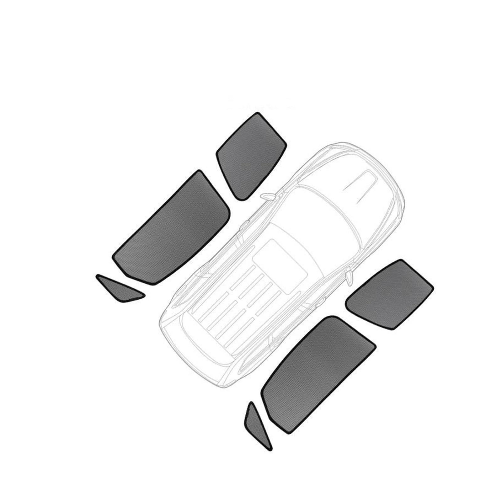 Auto Sonnenschutz Für Passat Für B8 Wagon Variant 2016 2017 2018 2019 2020 2021 2022 2023 Autofenster Sonnenblende Car Shades(6PCS Side) von XBDYGS