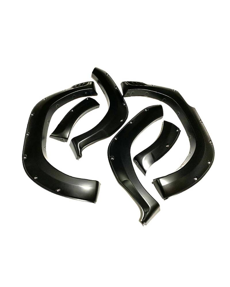 Kotflügelverbreiterung Für Toyota Für Rocco 6-teiliges Auto-Rad-Augenbrauen-Set 4X Universal Auto Schmutzfänger Spritzlappen Spritzschutz Schwarz FÜR Schrägheck Radlaufleiste von XBDYGS