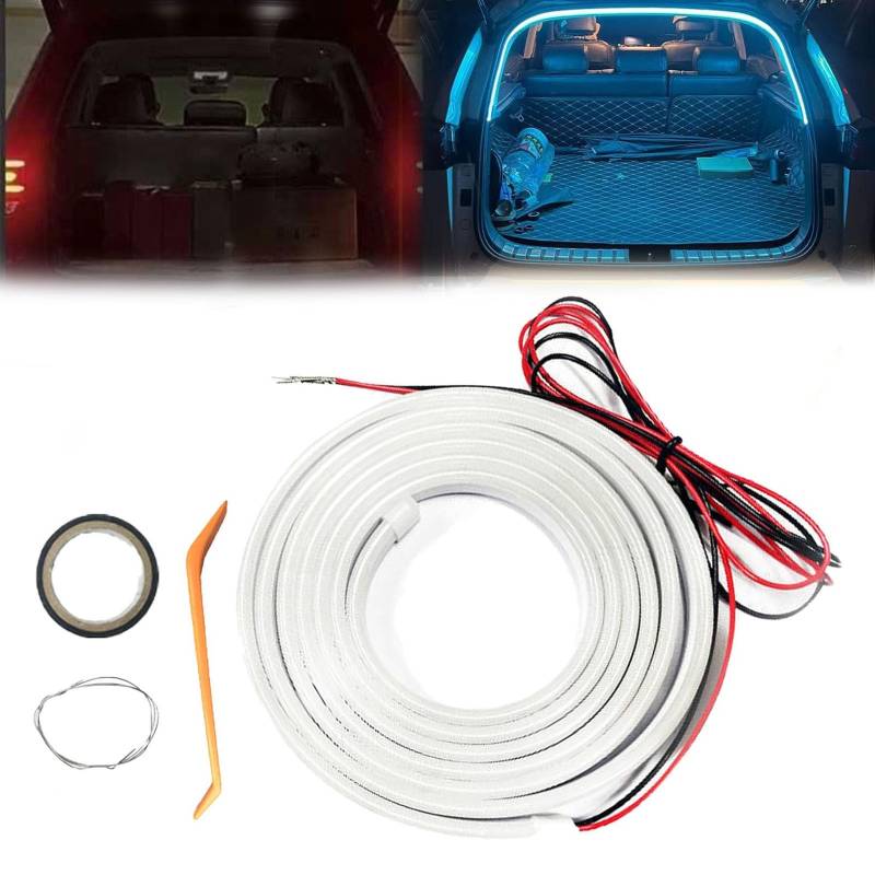 4-Meter Dynamic Flowing Car Trunk Light Strip, car ambient Lighting kit led Strip Lights for Car Truck Tailgate Brake Light (Blue) von XBSSLIY