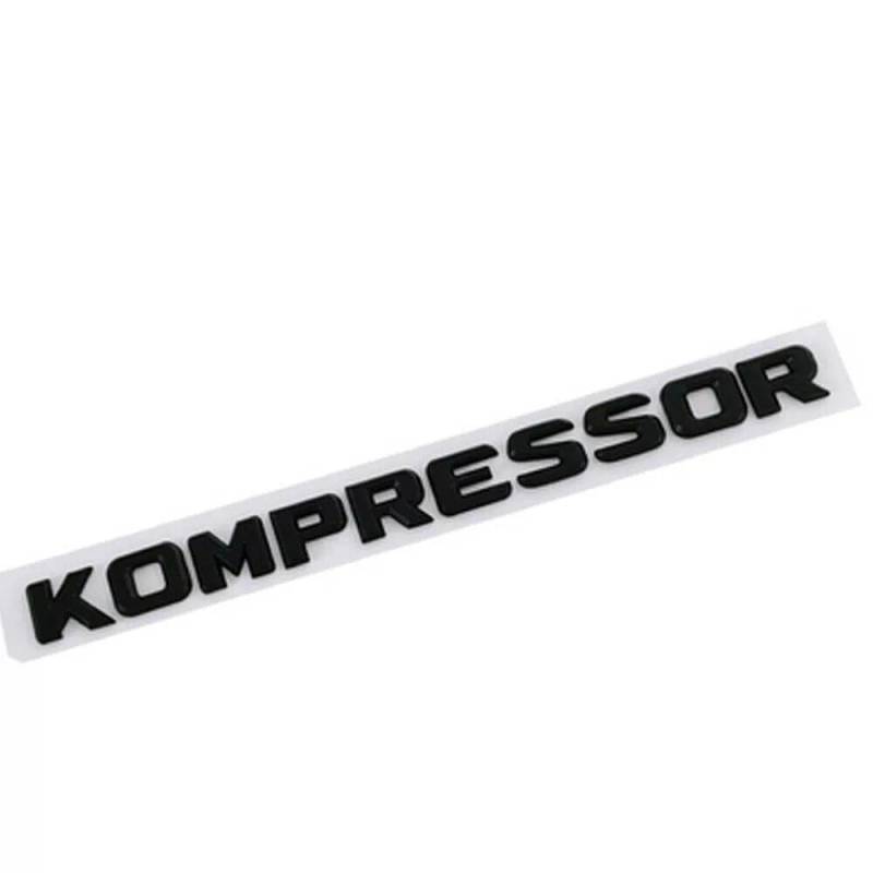1x Kompressor Schriftzug Emblem Aufkleber Badge Auto(Matt Schwarz) von XCBW