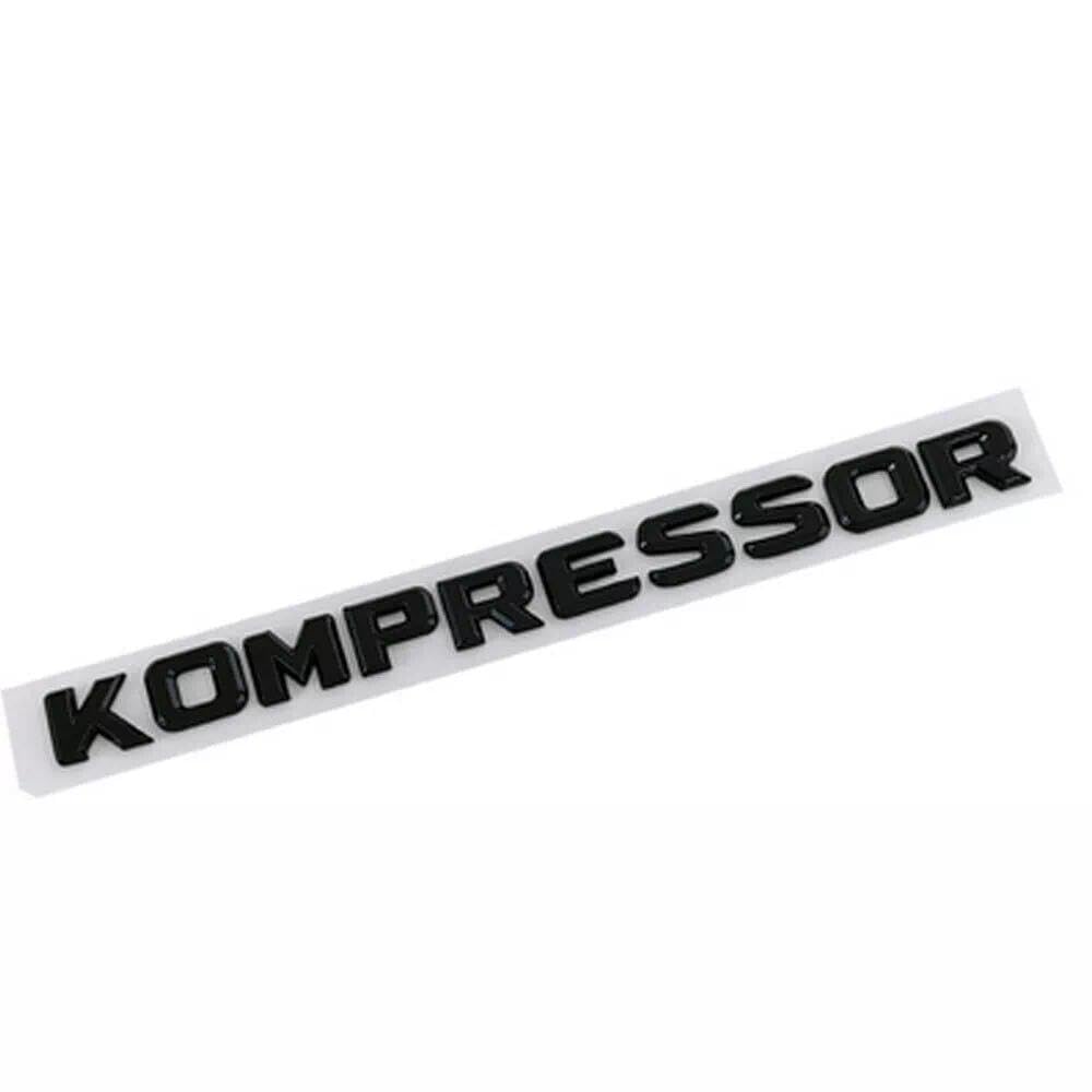 1x Kompressor Schriftzug Emblem Aufkleber Badge Auto(Schwarz Glänz) von XCBW