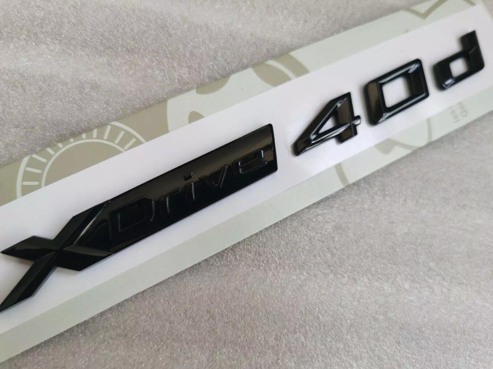1x Schwarz XDrive 40d Xdrive40d Emblem Abzeichen Aufkleber für X1 X3 X4 X5 X6 passend für BMW 1x Schwarz XDrive 40d Xdrive40d Emblem Abzeichen Aufkleber für X1 X3 X4 X5 X6 passend für BMW von XCBW