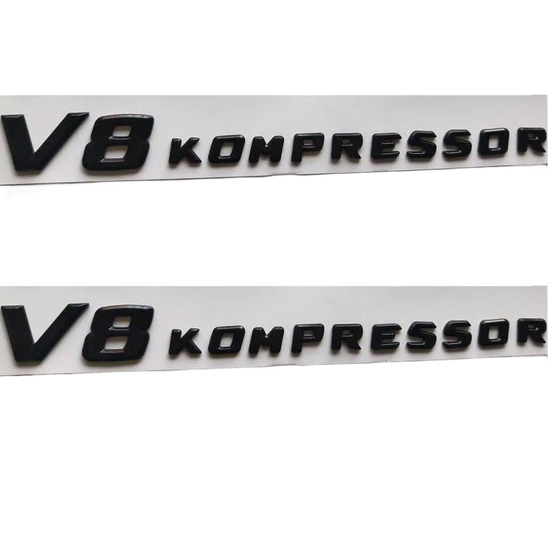2X Glänzend Schwarz Für V8 Kompressor Emblem Abzeichen Badge Sticker Aufkleber passend für Mercedes Benz von XCBW