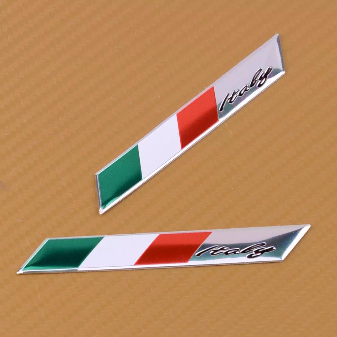 2X Italy Italienische Flagge Auto Emblem Aufkleber Metall Gepäckmarke Abzeichen Auto Versorgung 2X Italy Italienische Flagge Auto Emblem Aufkleber Metall Gepäckmarke Abzeichen Auto Versorgung von XCBW