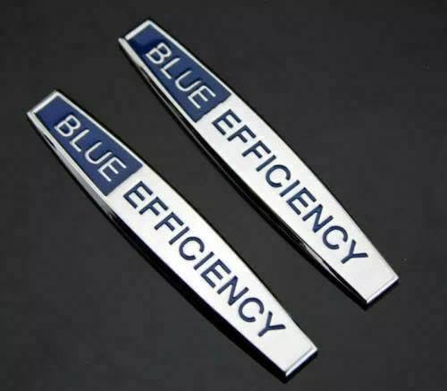 2X Metall Blue Efficiency Auto Schriftzug Aufkleber Emblem von XCBW