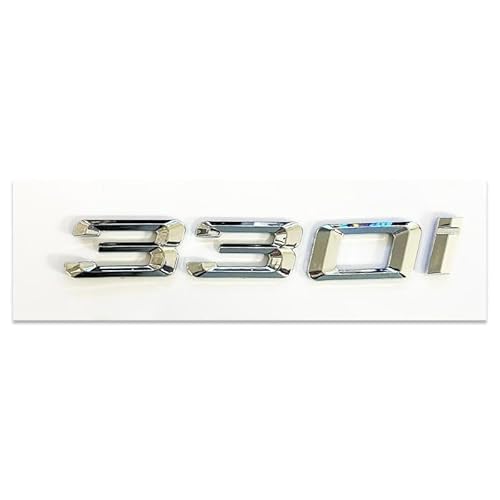 330i Emblem Chrom Silber Auto Neu Schriftzug Heck Abzeichen Aufkleber Ersatz passend für BMW 330i Emblem Chrom Silber Auto Neu Schriftzug Heck Abzeichen Aufkleber Ersatz passend für BMW von XCBW