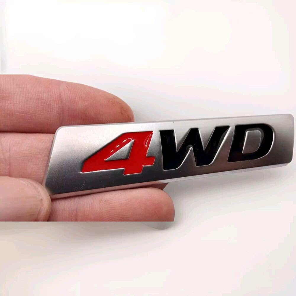 3D 4WD Metall Auto Badge Emblem Abzeichen Aufkleber Sticker Silber 3D 4WD Metall Auto Badge Emblem Abzeichen Aufkleber Sticker Silber von XCBW