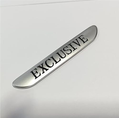 3D Auto Aufkleber Metall Exclusive Emblem Chrom Sticker Silber Matt von XCBW