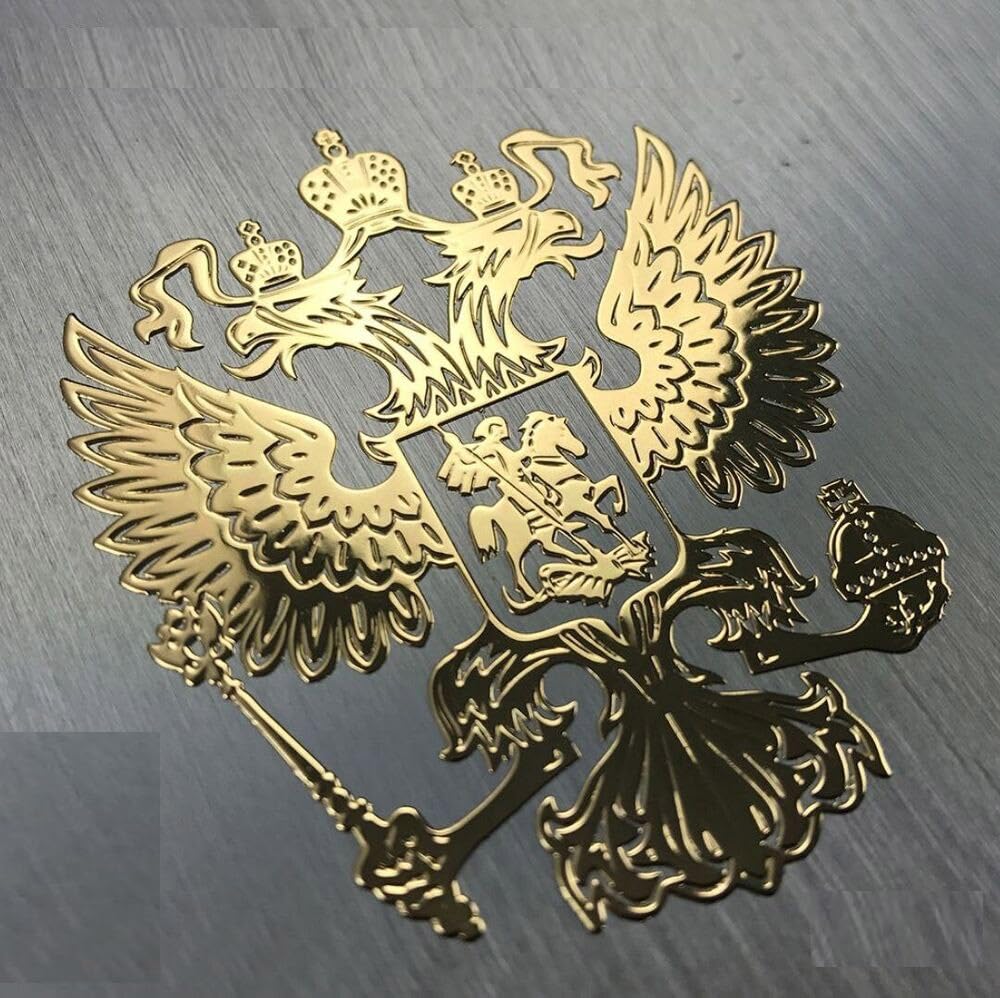 3D Auto Emblem Aufkleber Russland Wappen Gold Adler Sticker Logo Russia 3D Auto Emblem Aufkleber Russland Wappen Gold Adler Sticker Logo Russia von XCBW