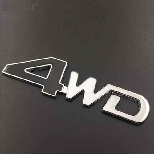3D Chrom Metall 4x4 RC Auto 4WD Aufkleber Emblem Logo Schriftzug 3cm x12.5cm von XCBW