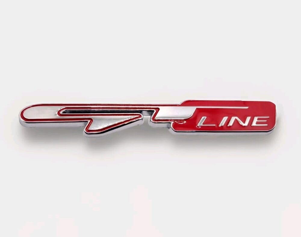3D GT Line Auto Aufkleber Emblem Sticker Autoaufkleber Silber rot 3D GT Line Auto Aufkleber Emblem Sticker Autoaufkleber Silber rot von XCBW