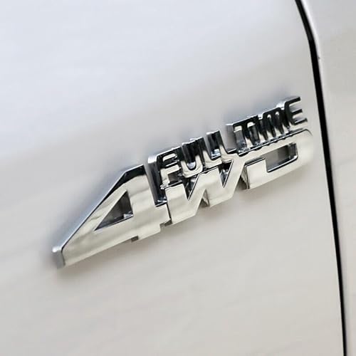 4WD Full Time 3D Metall Auto Emblem Allradantrieb Car Aufkleber Silber Tuning von XCBW