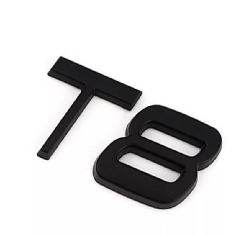 AWD T3 T4 T5 T6 T8 Schriftzug Embleme Aufkleber Logo Badge Auto XCBW passend für Volvo AWD T3 T4 T5 T6 T8(T8 Black) von XCBW