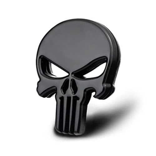 Auto Emblem Punisher Skull 3D Metall Aufkleber Schwarz Motorrad Cars Tuning von XCBW